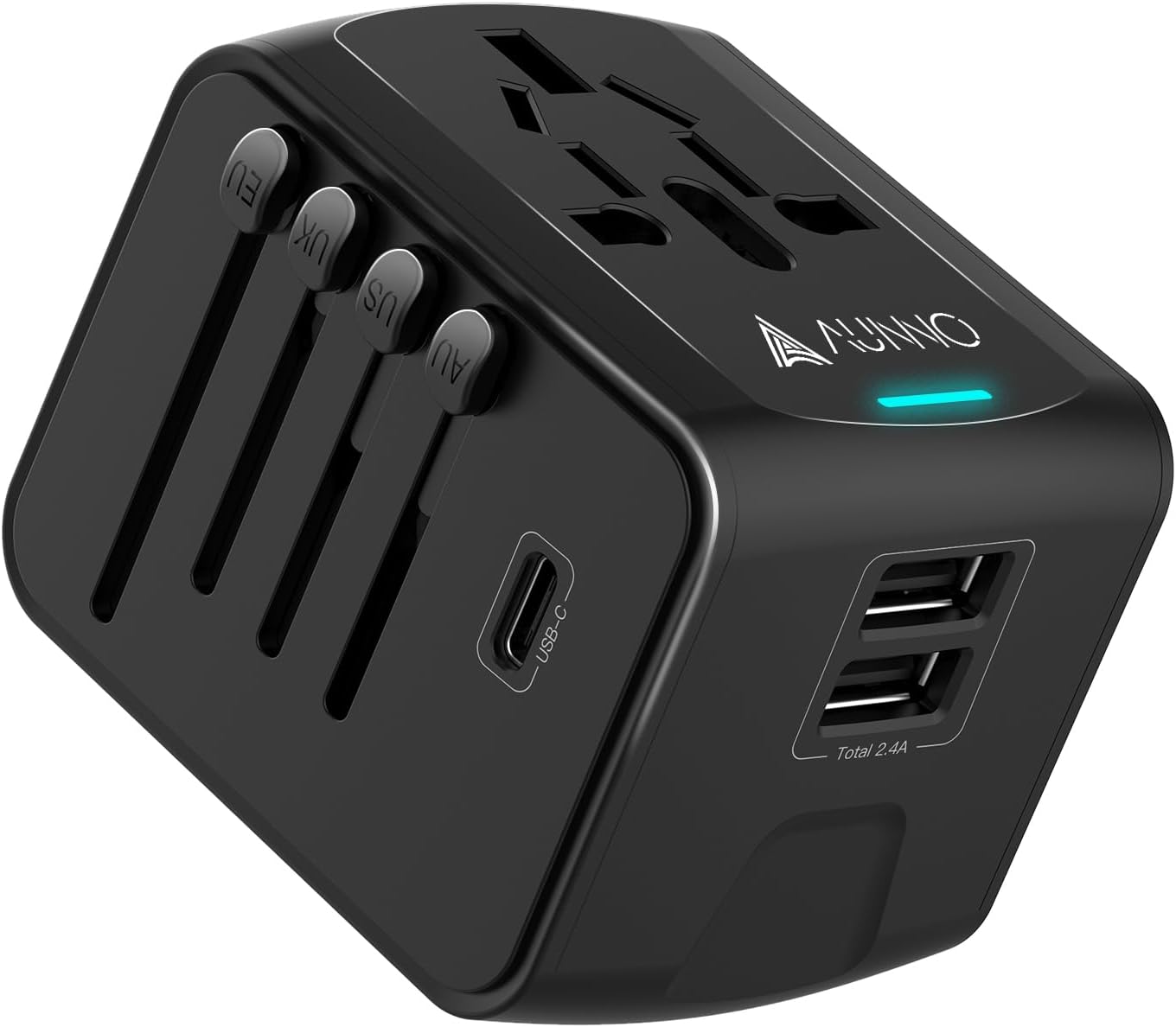 Read more about the article AUNNO Universal Travel Adapter, International Travel Plug Adapter with 1 USB C and 2 USB Ports