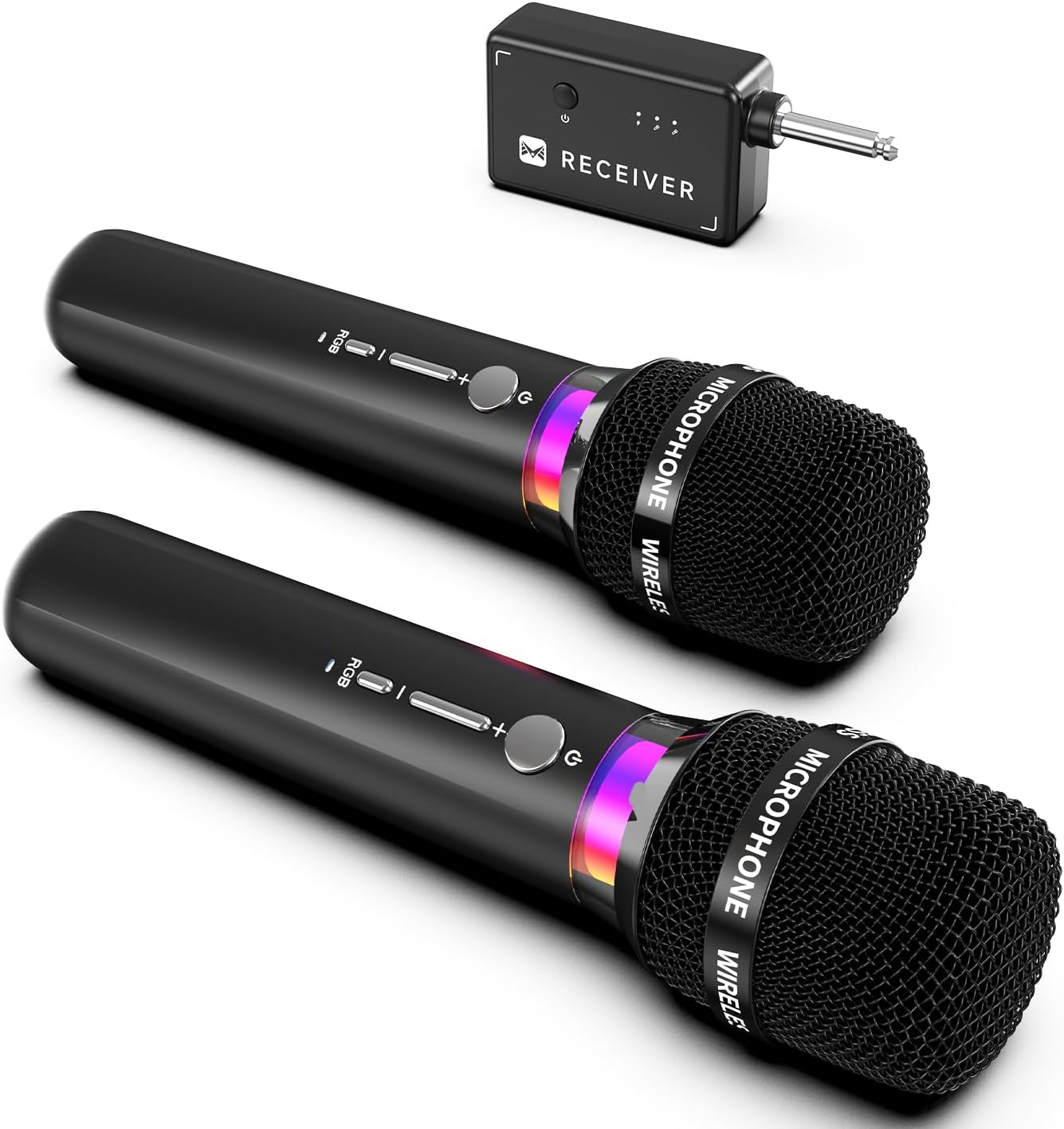 Read more about the article ECHOMUSSY Wireless Microphone, Rechargeable Wireless Dual Microphones with One-to-One Chip Connection and LED Lights