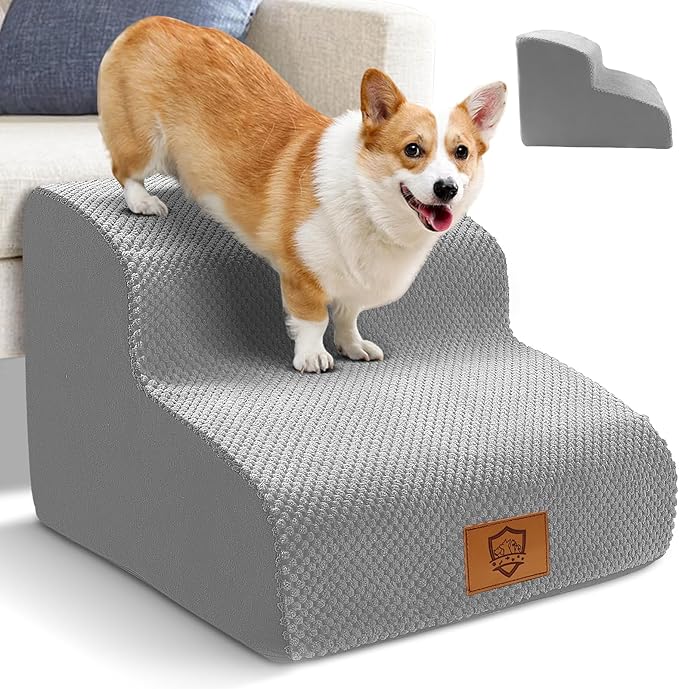 Read more about the article Myiosus Dog Steps for Sofa, Dog Stairs 2 Steps Waterproof Foam