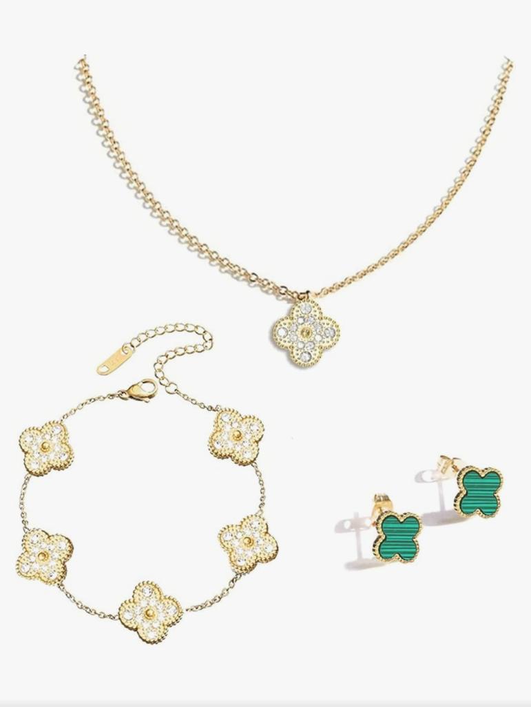 Read more about the article Lucky Four Leaf Clover Jewelry Set