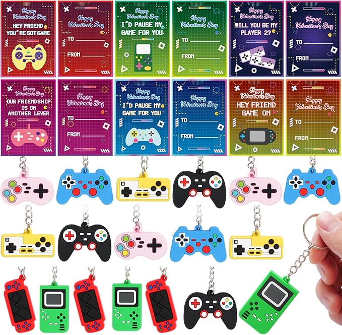Read more about the article Erweicet Valentines Day Gift for Kids 30 PCS Video Game Keychains