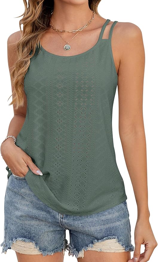 Read more about the article StylSense Tank Top Damen Sommer Tanktops Frauen Ärmellos Tshirt Oberteile Elegant Spaghetti Cami Bluse Locker
