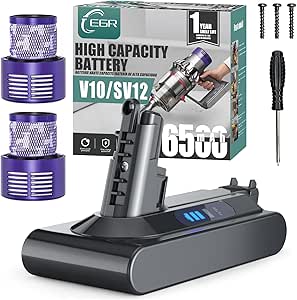 Read more about the article 6200mAh V6 Battery Replacement Compatible with Dyson V6 Battery V6 Animal V6 Absolute V6 Motorhead SV03 SV04 SV05 SV06