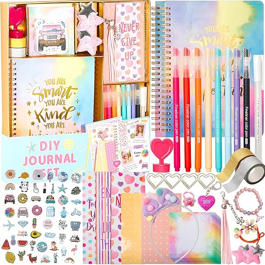 Read more about the article girls diary gift set diy journal kit for girls stationery sets for girls stationery set girls stationery set for girls
