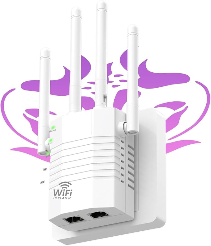 Read more about the article WiFi Extender, WiFi Extender Signal Booster, WiFi Booster, WiFi Range Extender, WiFi Repeater, Covers Up to 12880 Sq.ft and 105 Devices, WiFi Extenders Signal Booster for Home(Rice-White Color)