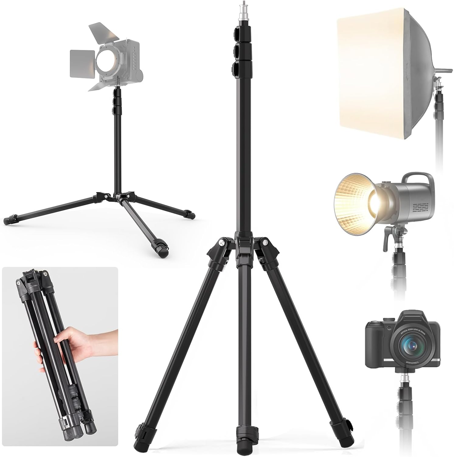 Read more about the article Lusweimi extendable aluminum light tripod