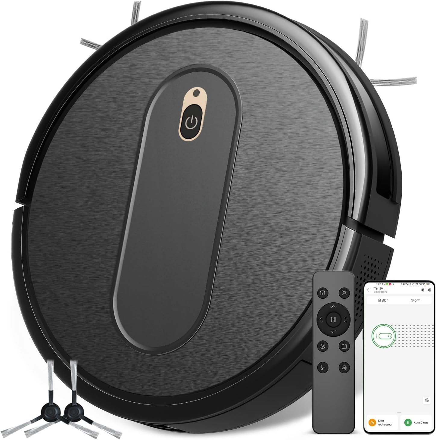 Read more about the article Vexilar T6 Robot Vacuum Cleaner without Mop, Super Slim Wi-Fi Robot Vacuum Cleaner, Compatible with Alexa Voice Control, Self-Charging, Quiet for Hardwood Floors, Carpets and Pet Hair