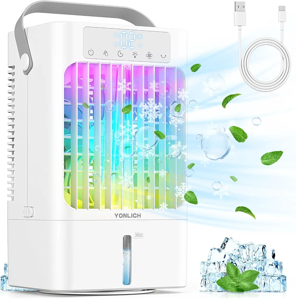 Read more about the article Air Cooler, YONLICH 4 in 1 Portable Air Conditioner, 900ML Mini Air Conditioning Unit,