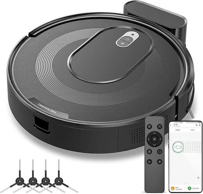 Read more about the article W6+ Robot Vacuum Cleaner,2800Pa Suction,720ml Large Capacity,120 Mins Runtime,Self-Charging Slim Robotic Vacuums,APP/Voice/Remote Control