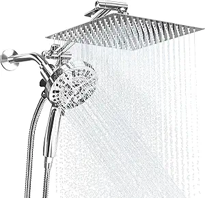 Read more about the article 10” Rainfall Shower Head with Magnetic Handheld Combo High Pressure 8+2 MODE built-in power wash, Stainless Steel Showerhead with 11” Extension Arm