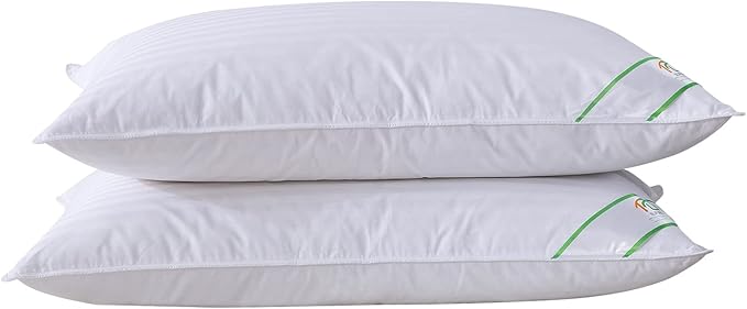 Read more about the article SUFUEE Luxury Goose Feather and Down Pillow Pair with 100% Cotton Cover (Standard(50% Down))
