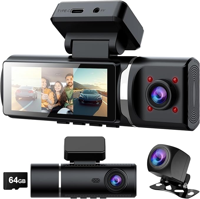 Read more about the article Dash Cam Front and Rear Inside 3 Channel