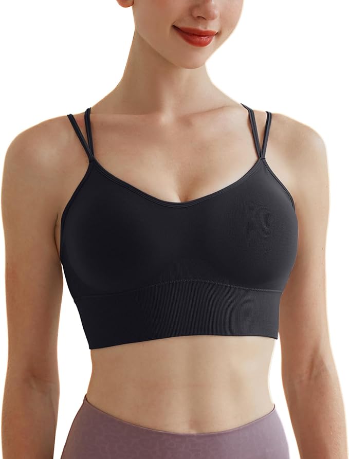 Read more about the article Memoryee Sports Bras Women Padded Cross Back Strappy Non Wired Push Up