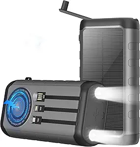 Read more about the article 59800mAh Solar Power Bank Hand Crank