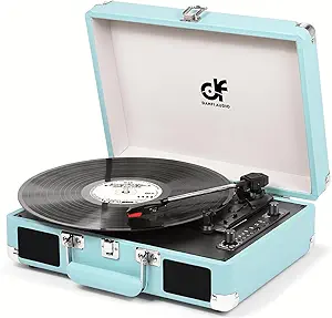 Read more about the article Vinyl Record Player Retro Turntable Blue