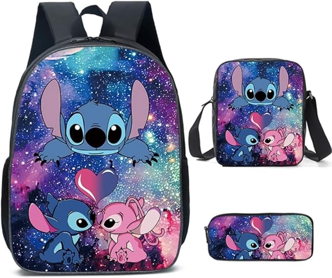 Read more about the article 3-in-1 Stitch Backpack Set for Kids – Includes Pencil Case, Shoulder Bag, and School Bookbag – Cartoon Design