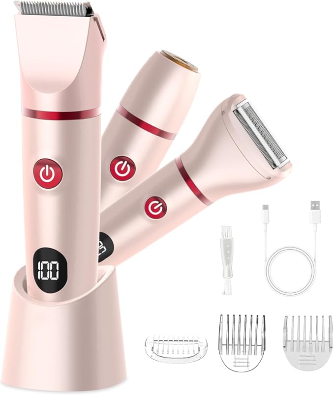 Read more about the article Bikini Trimmer for Women, Electric Razor for Pubic Hair 3-in-1, Bikini Shaver for Legs Body Hair, Womens Electric Razor IPX6 Waterproof, Gifts for Women,
