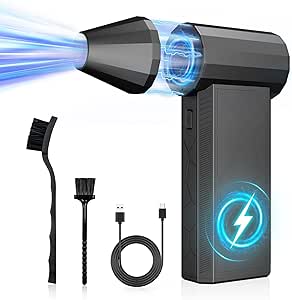 Read more about the article Charmarni Compressed air Duster，3 Gear Adjustable 130000RPM Electric air Duster, Cordless air Blower for Laptop,