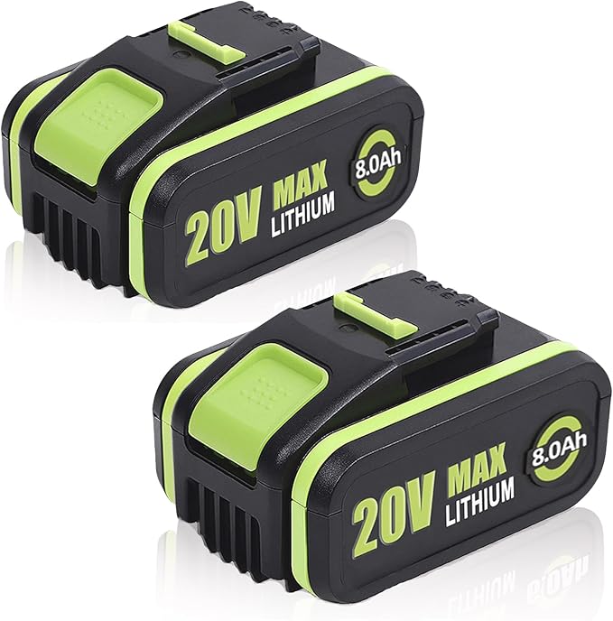 Read more about the article 2X 8.0Ah/8000mAh Lithium ion Battery 20V Replacement for Worx