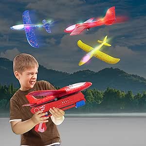 Read more about the article easywings Airplane launcher toy with LED lights, 4 flight modes, 3 foam airplanes