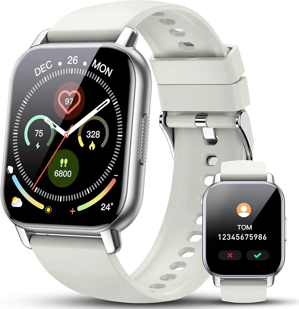 Read more about the article Poounur Smart Watch for Men Women Answer/Make Calls, 1.85″ HD Fitness Watch with Heart Rate/Sleep Monitor