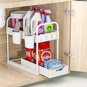 Read more about the article GEMWON Under Sink Storage Kitchen Organiser, 2 Tier Sliding Kitchen Storage Under Sink Shelf, Multi-Purpose