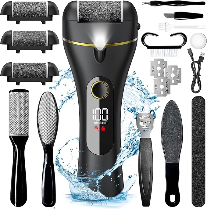Read more about the article Vexloria Electric Foot File, 16 in 1 Rechargeable Pedicure Kit, Waterproof Scrubber Dead Skin Removal