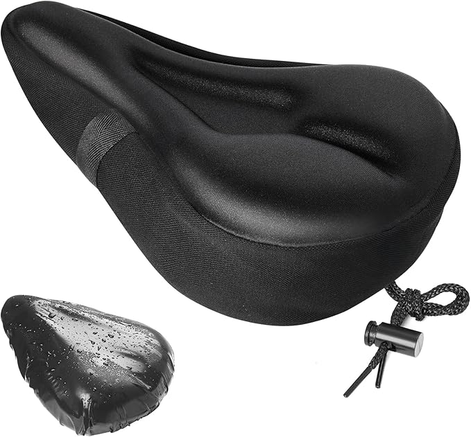 Read more about the article Samton Bike Seat Cushion – Gel Padded Bike Seat Cover for Men Women Comfort, Extra Soft Spin Exercise Bicycle Saddle Cushion Fit for Peloton,