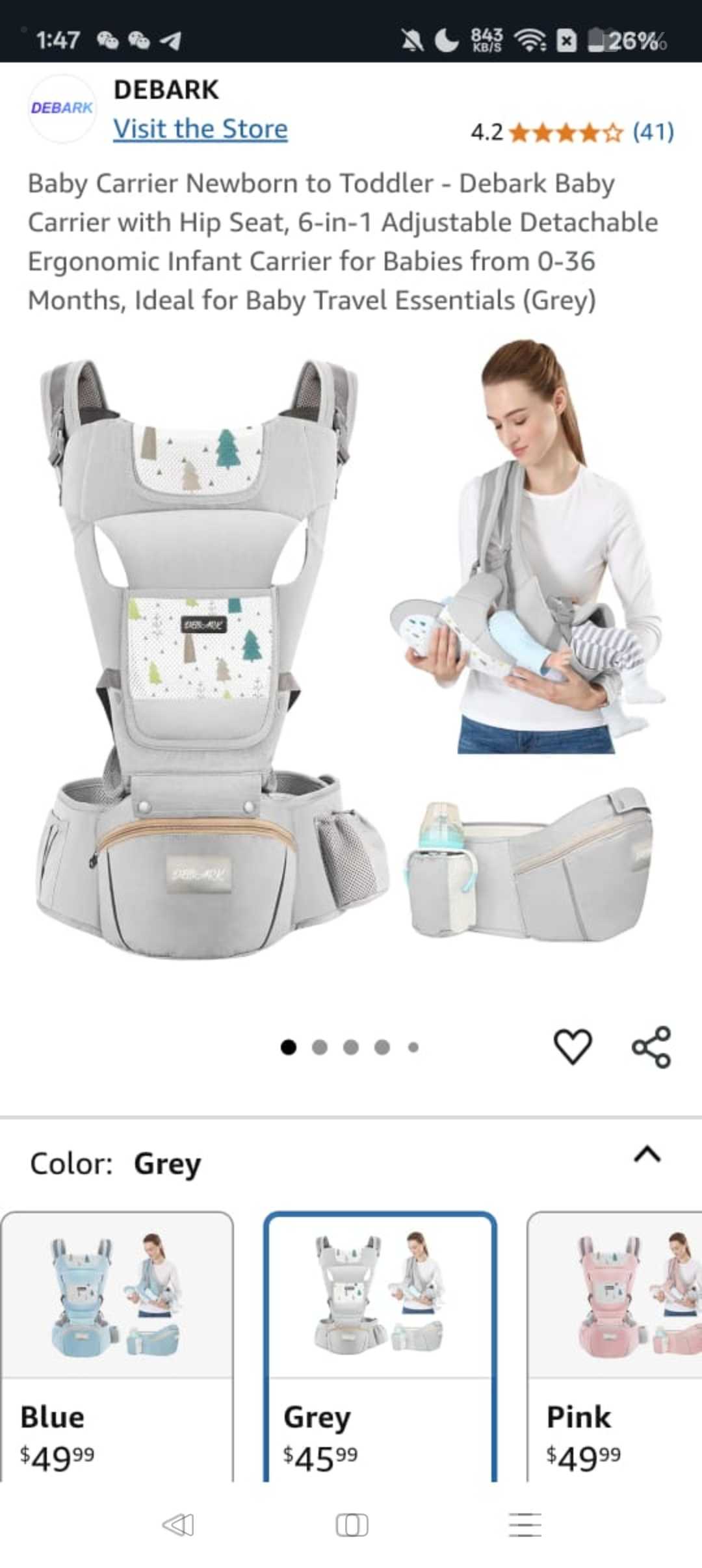 Read more about the article Baby Carrier Newborn to Toddler – Debark Baby Carrier with Hip Seat, 6-in-1 Adjustable Detachable Ergonomic Infant Carrier for Babies from 0-36 Months, Ideal for Baby Travel Essentials