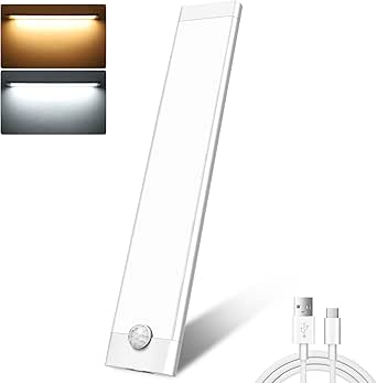 Read more about the article FUNTOOLDE Under Cabinet Kitchen Lights,1 Pack 20CM 3 Modes Motion Sensor under Cupboard kitchen lights,2000mAh USB Type-C Rechargeable Stepless Dimming Wardrobe Light,2 Color Temps Closet Light