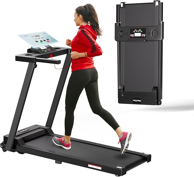 Read more about the article FitinOne Klappbares Laufband für Zuhause bis 6 km/h,Laufband mit LED-Anzeige und Tablet