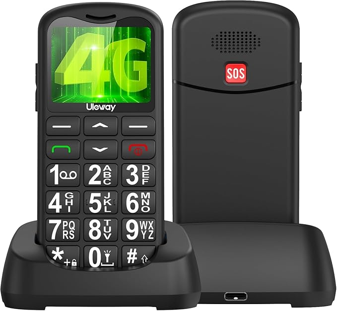 Read more about the article USHINING 4G Big Button Mobile Phone for Elderly, SIM Free Unlocked Senior Mobile Phone, Easy to Use Basic Mobile Phones with Type C Cable, Charging Base,SOS Emergency Button,Large Volume,Flashlight