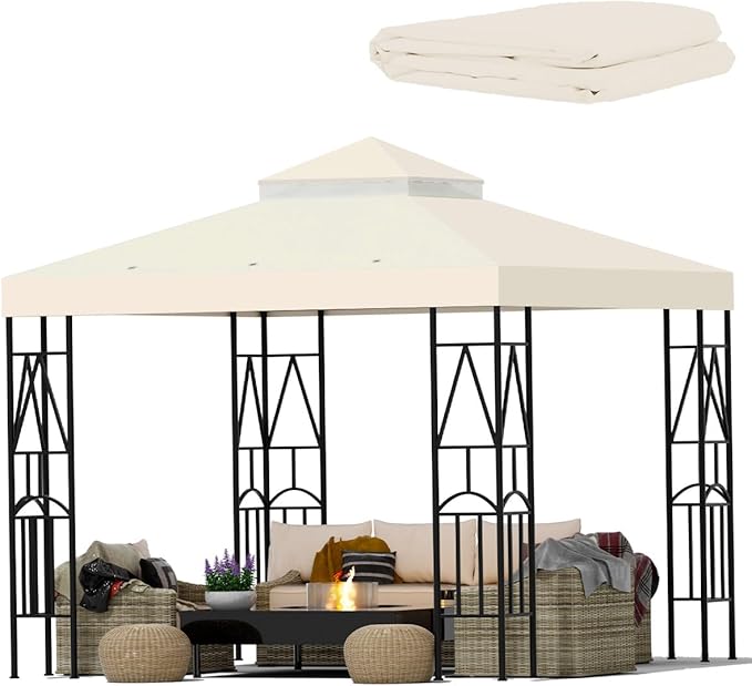Read more about the article 10×10 Canopy Replacement Top Double Tiered Gazebo Cover