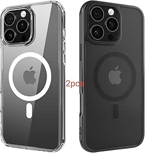 Read more about the article ANEWSIR for iPhone 16 Pro Case 2pcs (Clear+Matte Black), Compatible with Magsafe, Shockproof Protection
