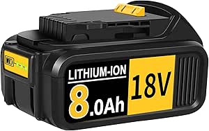 Read more about the article 8000mAh 18V Lithium Battery Replacement for Dewalt 18V Battery Compatible with Dewalt Batteries DCB184 DCB200