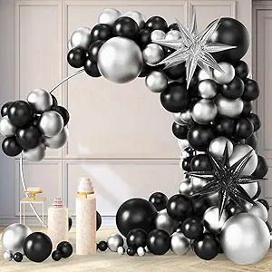 Read more about the article black and silver balloon arch kit