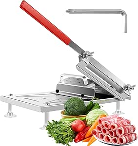 Read more about the article Manual Meat Slicer,Mutton Roll Food Slicers Stainless Steel Slicer Meat Cutter Machine Adjustable Cutter Manual,Sausage Cutting Board Home Commercial Bread Slicers Stainless Steel Ribs Meats Chopper