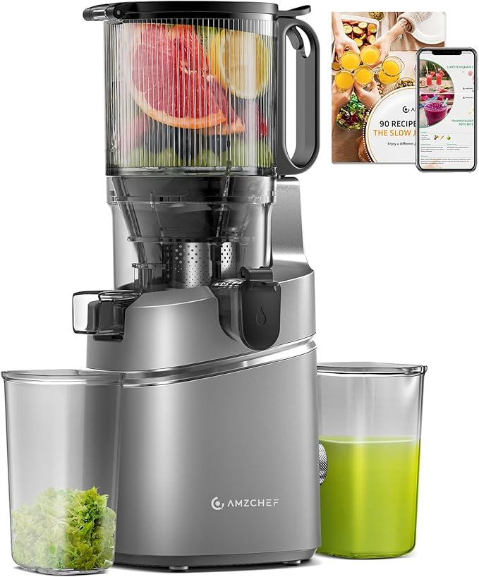 Read more about the article AMZCHEF Automatic Cold Press Juicer Machines 250W Free Your Hands -135MM Opening and 1.8L Capacity Slow Juicers