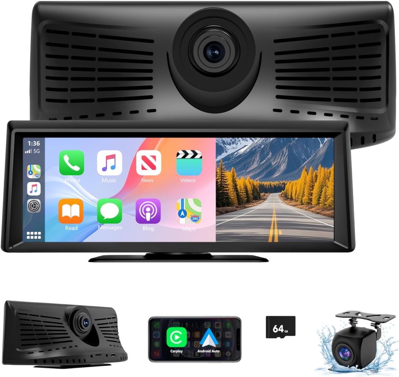 Read more about the article Wireless Carplay Screen With 2K dash Cam