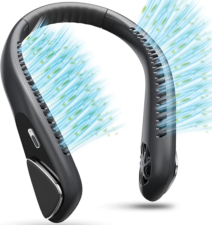 Read more about the article Jialexin Bladeless Personal Fan, 6000mAh Usb Rechargeable, 3-Speed Portable Neck Fan – Leafless, Headphone Design for Sports & Outdoor – Black