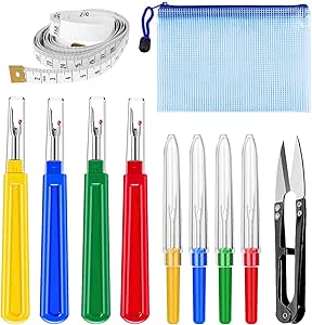 Read more about the article Seam Ripper Unpicker Kit, 10Pcs Big/Small Quick Unpick Stitch Picker Set, Stitch Unpicker Thread Cutter Remover with Black Scissor for Needlework DIY Tool Craft Hemlines, Pockets, Sewing