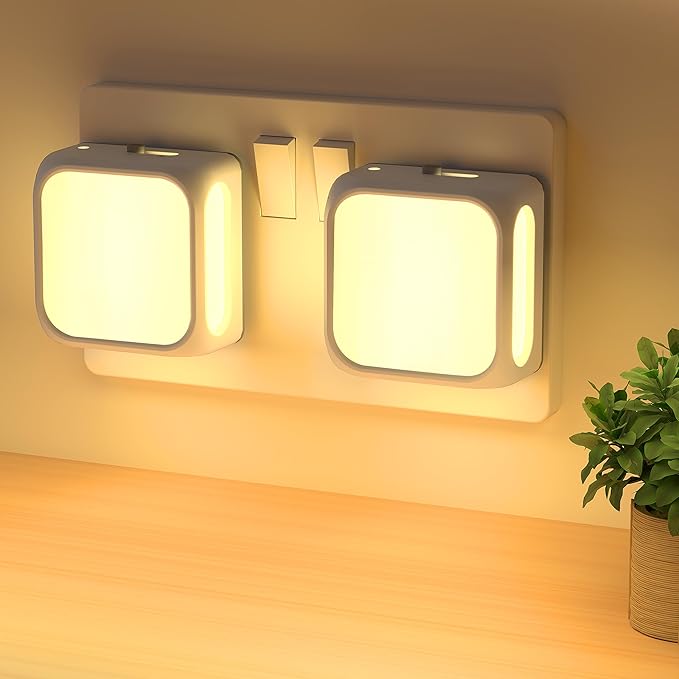Read more about the article PURSNIC Night Light Plug in Wall, with Dusk to Dawn Photocell Sensor, 3000K Warm White, Brightness Adjustable, 1W LED Night Light for Kids, Bedroom, Hallway, Stairs, 2 Pac