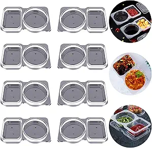 Read more about the article PACK Double Compartment Condiment Container With Lids – Reusable Snack Pack Containers for Take-out Sauces