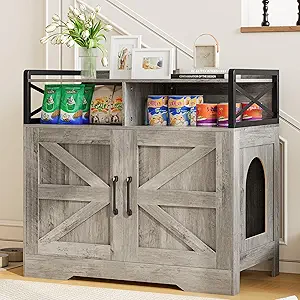 Read more about the article Cat Litter Box Enclosure, Ultra-Large Hidden Litter Box Furniture with Top Opening