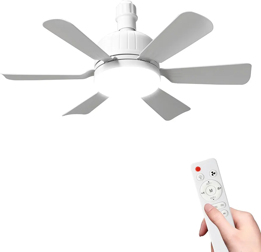 Read more about the article Kouamor 46cm Screw in Ceiling Fan Light, Ceilings Fans with Light and Remote Control, 40w Ceiling Fans Lightss Dimmable, E27 Ceilings Fanss Lamp with 6 Blades, 3 Speeds Timing, Silent (white)