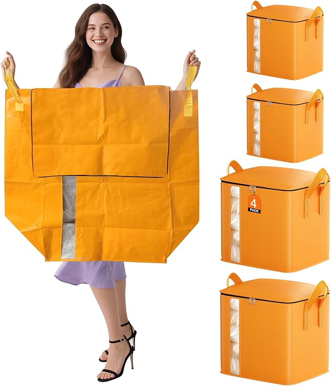 Read more about the article Ahapc Moving Bags Heavy Duty Extra Large 4-Pack, 2 Sizes Durable Heavy-Duty Storage Bags