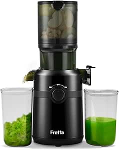 Read more about the article Cold Press Juicer Machines,Fretta Slow Masticating Juicer with 108mm &1.0L Hopper for Whole Fruits and Vegetables,200W Self Feeding High Yield Juice Extractor,BPA Free Tritan, (Black)