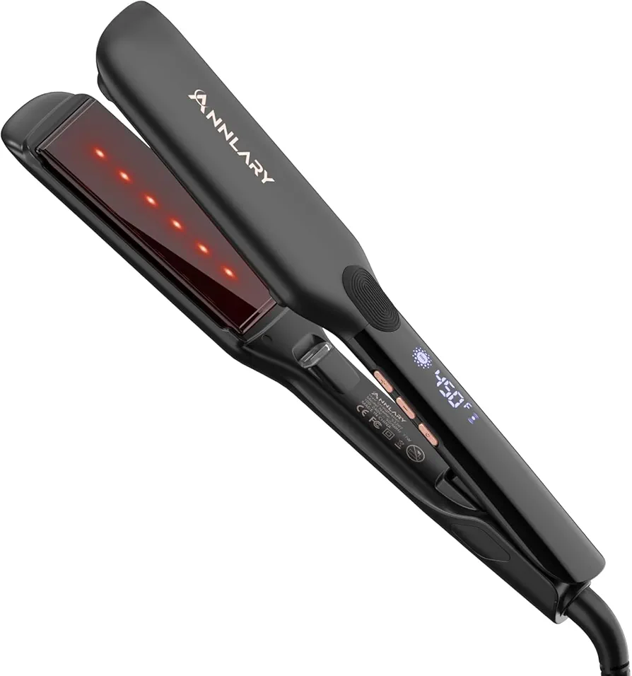 Read more about the article Hair Straightener, 1.75 Inch Flat Iron with Infrared and Ionic Technology