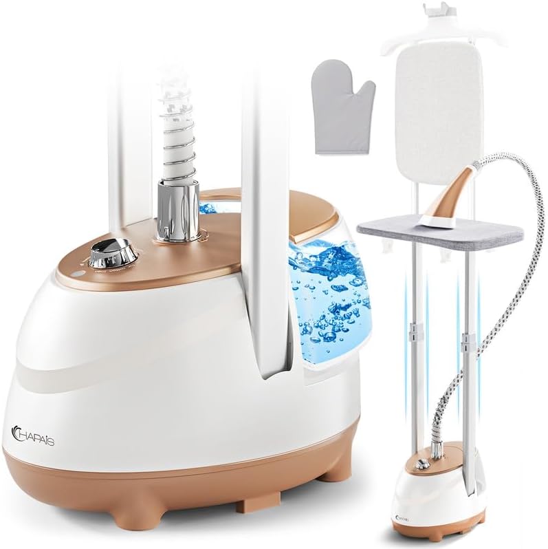 Read more about the article Steamer for Clothes,1800W Standing Garment Steamer with Adjustable Double