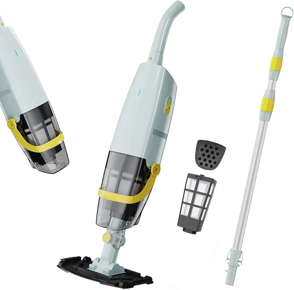 Read more about the article Cordless Handheld Pool Vacuum, Rechargeable Pool Cleaner with Dual-Phase Debris Capture, 30W Powerful Suction, 60-Min Runtime